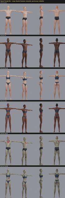 Bodies: men and women, white and black, healthy and infected