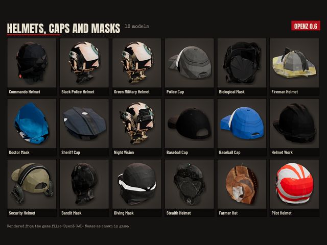 Helmets, caps and masks
